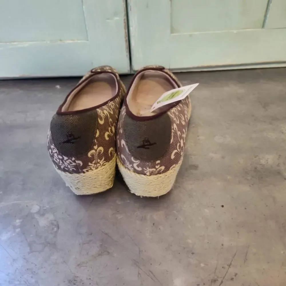 Grasshoppers Purefit Comfort Memory Foam Peep Toe Wedges Womens 7M NEW